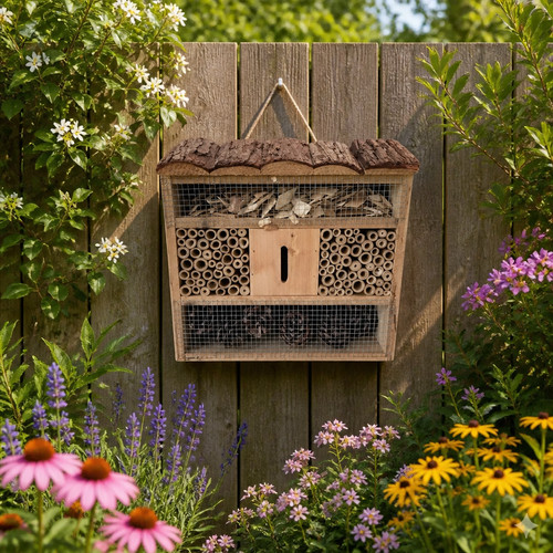 Insektenhotel mit rinde - insektenhotel,