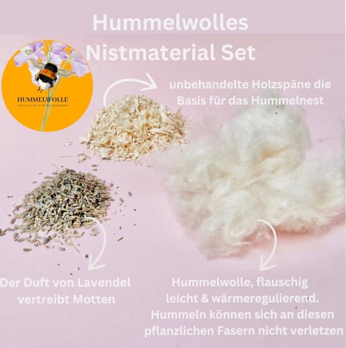 Hummelwolle nistmaterial set - nistmaterial,